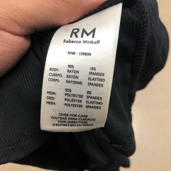 RM Reebcca Minkoff Women's Black Mesh Short Sleeve Shirt, Size Large, Classic - Picture 5 of 5